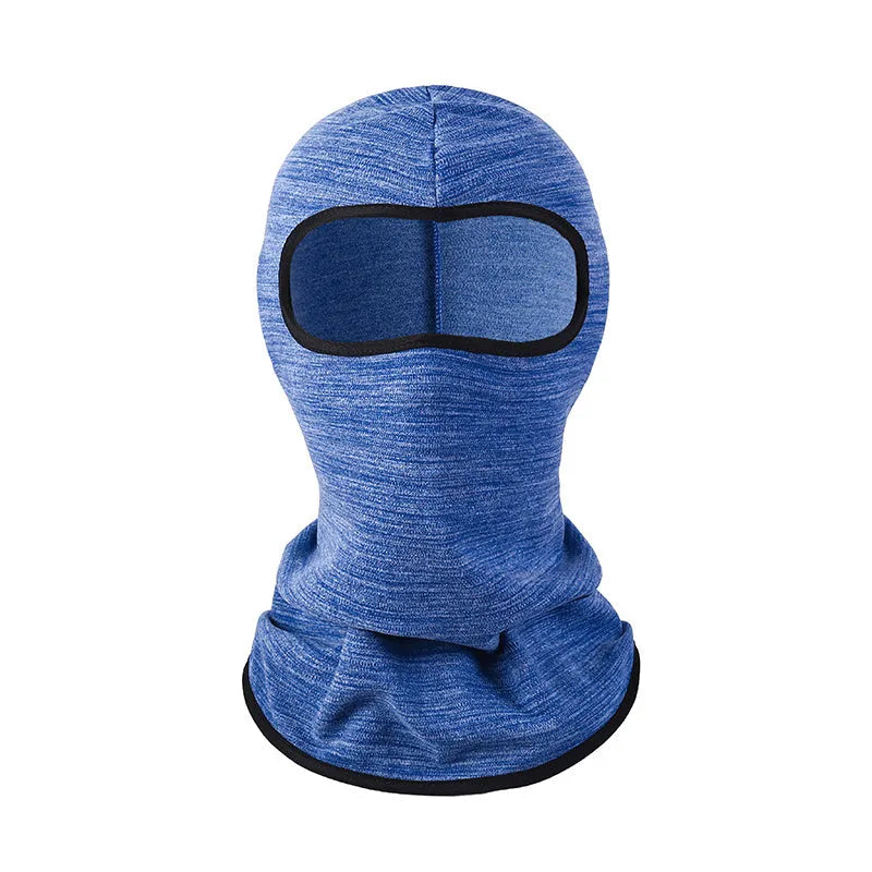 Cotton motorcycle head cover in a dome style with a pair of gloves, shown in a patterned grey colour.