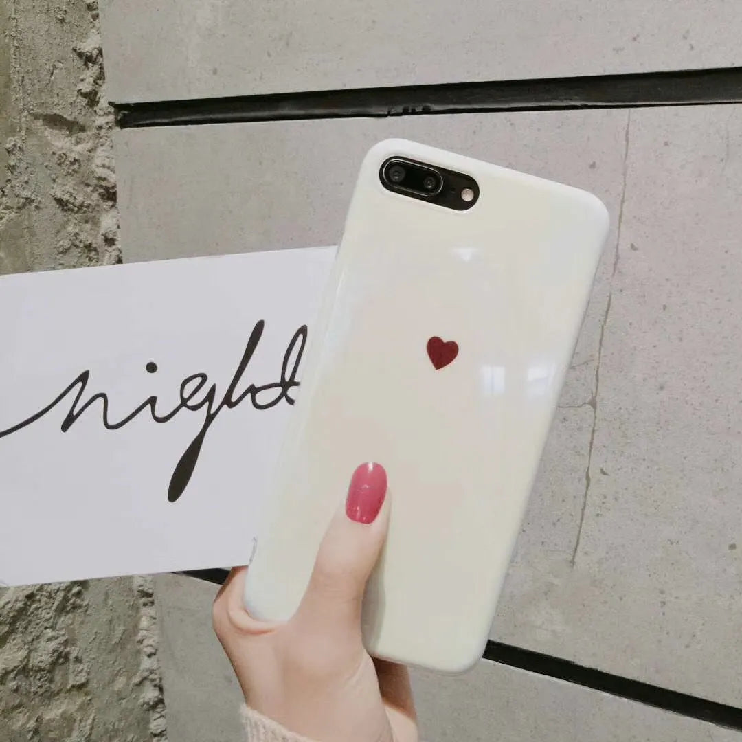 Transparent blue light blocking phone case for iPhone on a white background.