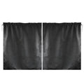 Car front and rear partition curtain made of black Pongee fabric, 69 by 82 centimetres, with suspension drawstring