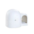 Oversized enclosed cat litter box in moss green with front entry and top viewing lid