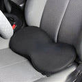 A flat car seat cushion with memory foam filler shown in a choice of four colours.