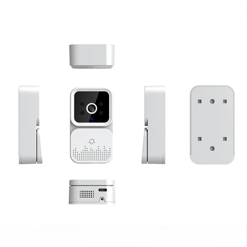 White X6 wireless video doorbell with infrared night vision camera and Ding Dong ringtone, USB charging, no wiring installation