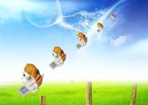 USB dancing dog toy made from ABS with random colour option for desk decoration