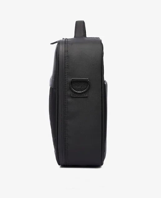Black Oxford fabric men's messenger bag with shoulder strap