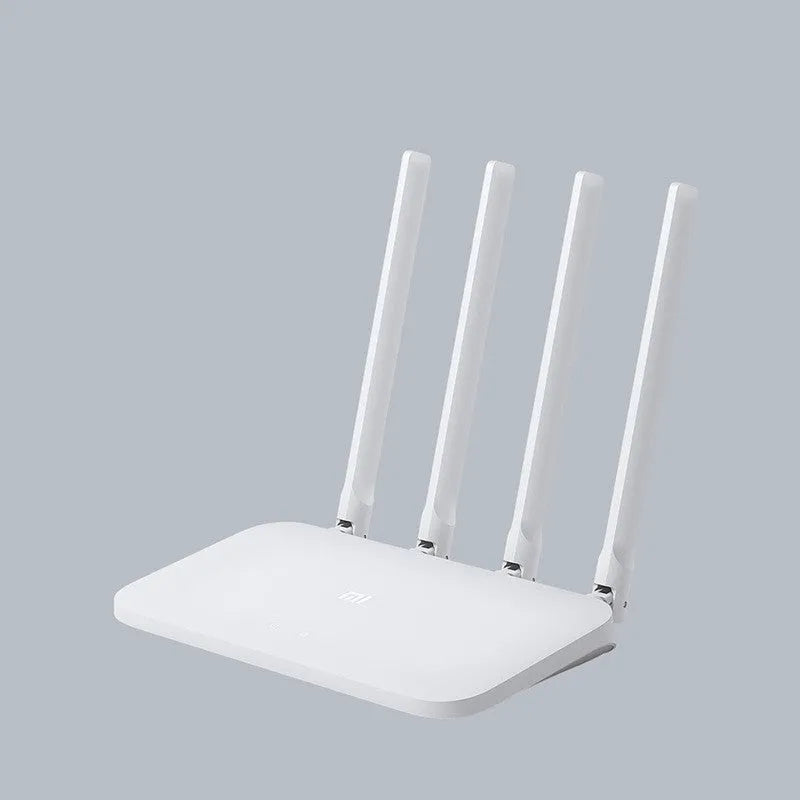 4C white wireless router with four high gain antennas for 300 MBPS home networking