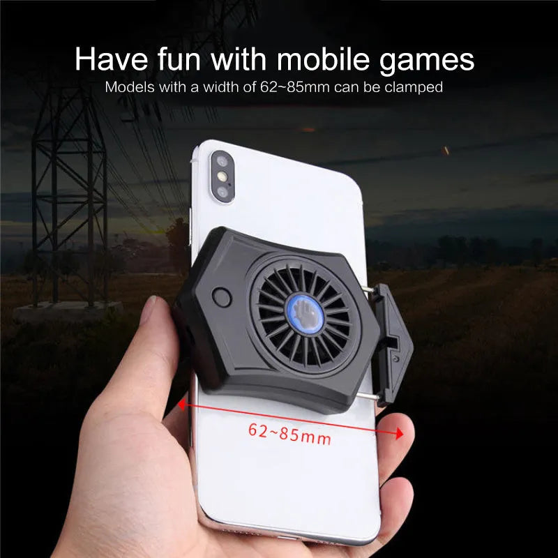 Black and white USB mobile phone radiator cooling fan for gaming consoles