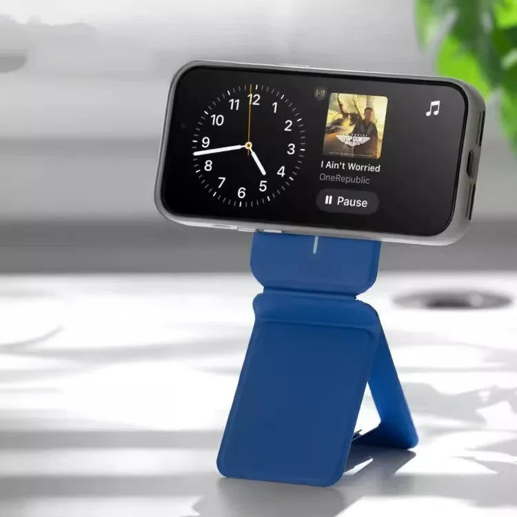 Black magnetic mobile phone holder and case showing front view with dimensions 96.5mm by 63.5mm.