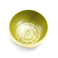 7.8cm handmade Himalaya singing bowl in seven colours: orange red, green, blue, sky blue, purple, yellow, red