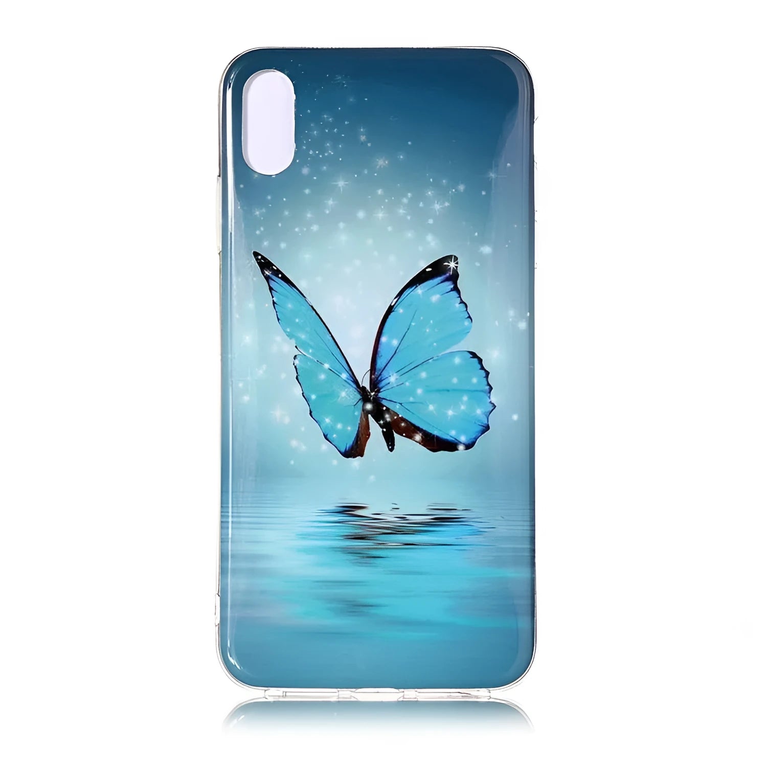 Luminous butterfly cartoon phone case for iPhone with glow-in-dark feature