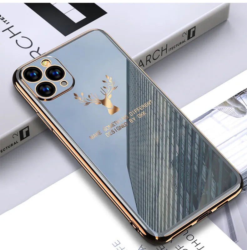 Black TPU full lens protection iPhone case showing camera coverage area