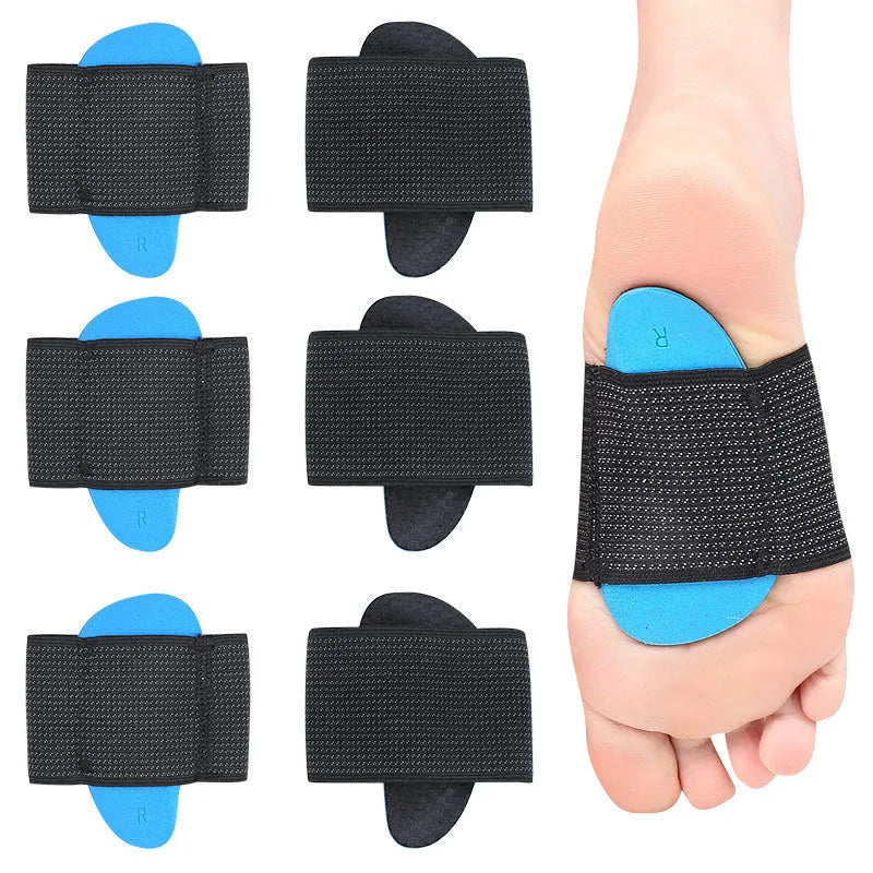 Blue elastic bandage arch support foot pads for flat feet in adult and children sizes