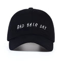 Black cotton embroidered baseball cap with wild style embroidery and adjustable back closure