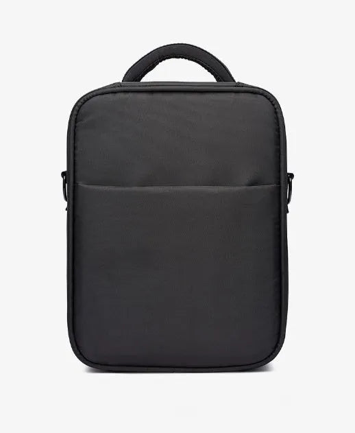 Black Oxford fabric men's messenger bag with shoulder strap