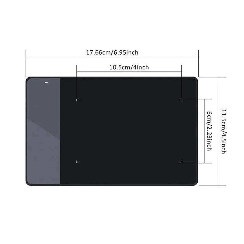 HUION 420 black electronic drawing board with USB, 4 x 2.23 inch work area, 2048 levels