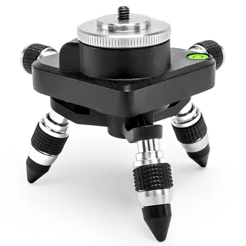 Black YL-30 aluminium alloy magnetic base for a spirit level on a workbench.