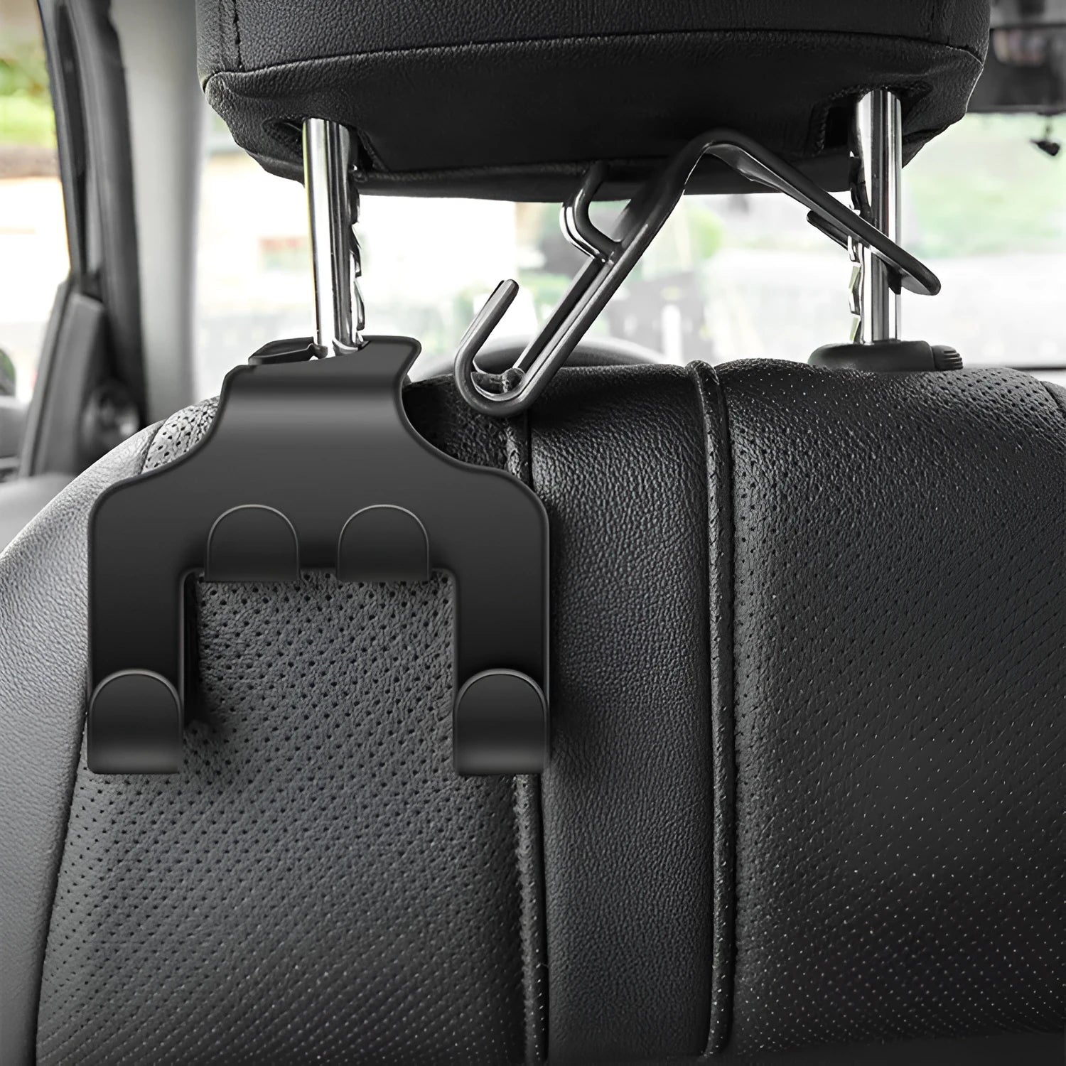 ABS car multifunction hook and mobile phone bracket two-piece set for vehicle organisation