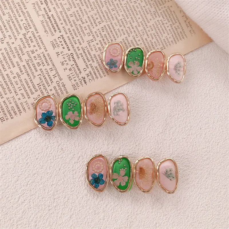 Forehead fringe headdress alloy metal hairpin female pink heart shaped barrette