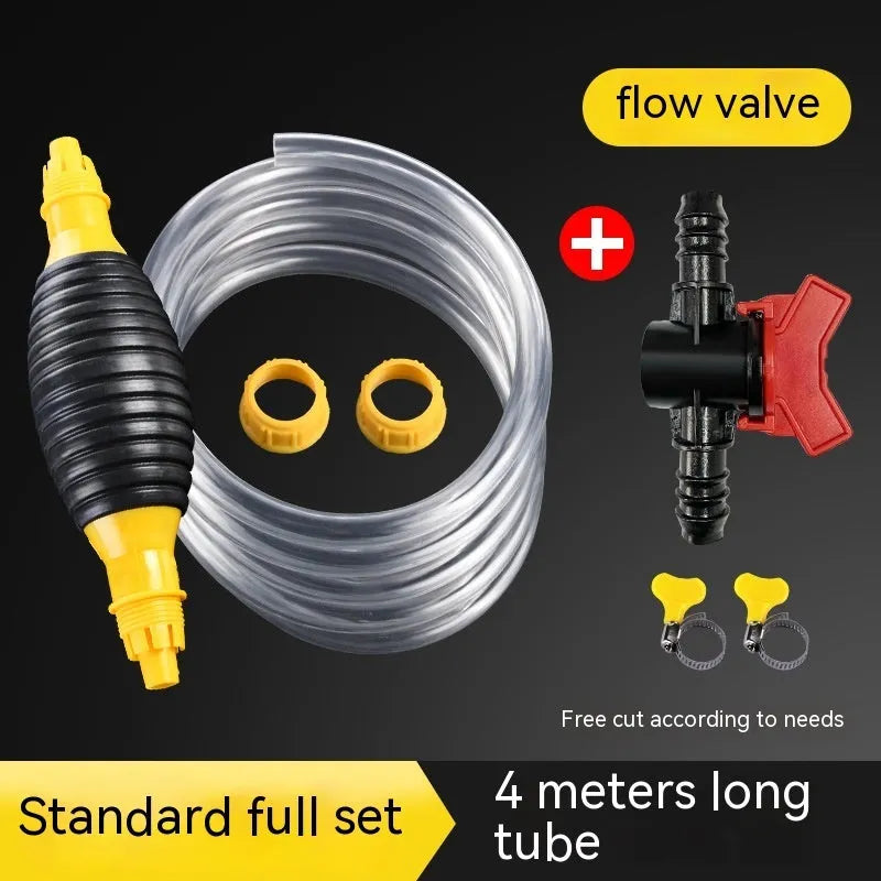Car manual oil suction pipe set showing flexible tubing for emergency fluid extraction