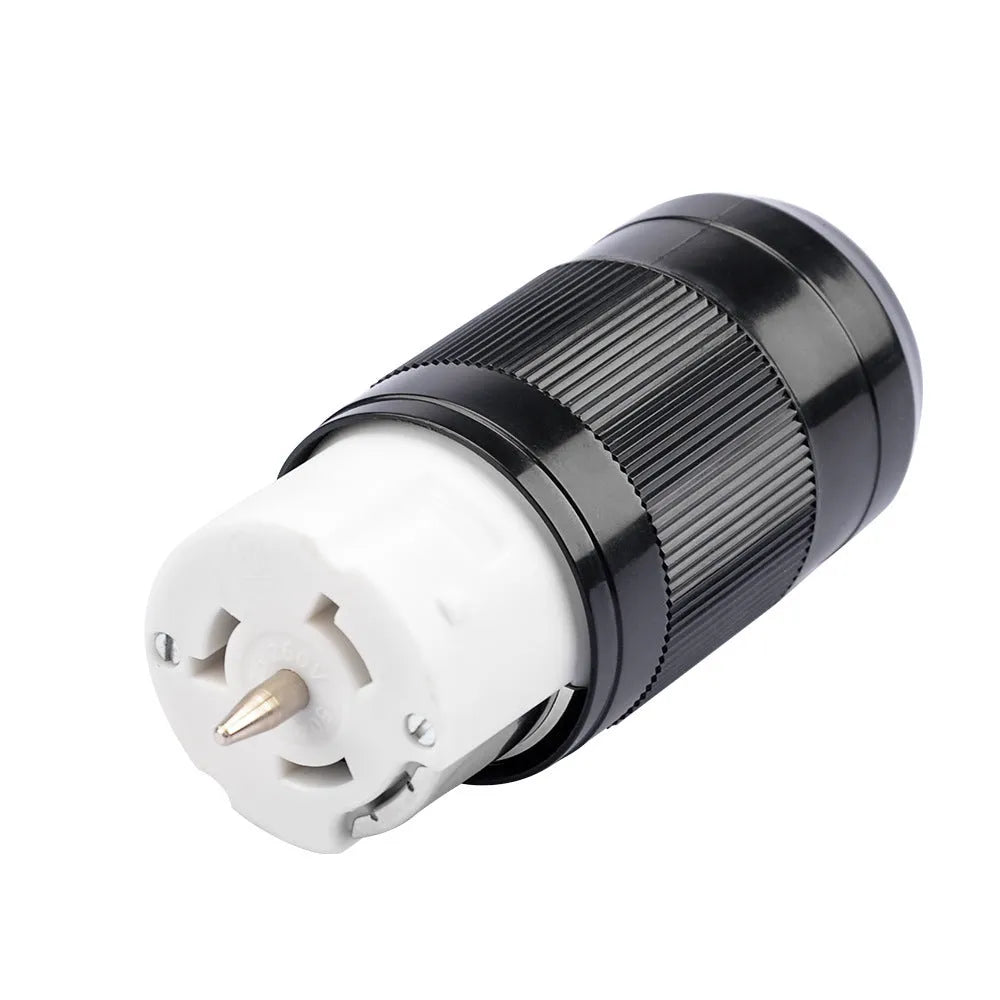 American RV 125V power plug with rear pull ring and 50AFDC1 tip