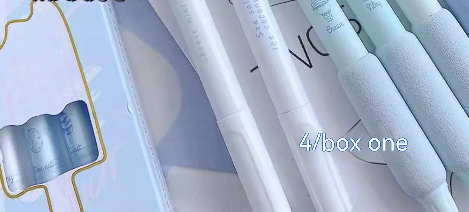 Four double-ended practice calligraphy pens with 0.5mm tips and fluorescent refills.