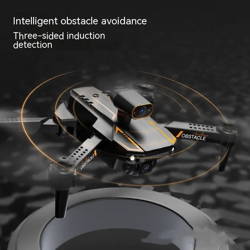S91 folding obstacle avoidance HD drone in Matte Black, expanded size 28.5x20x6.5cm, for aerial photography.