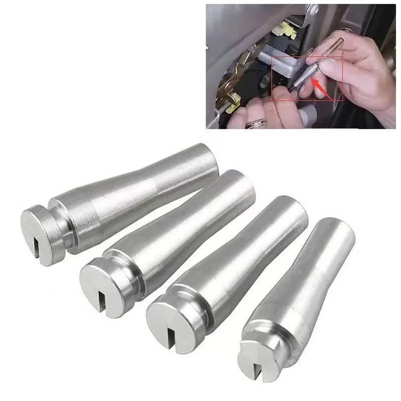 Silver aluminium car lock cable repair kit with four parts for Ford F150 F250 F350 cab rear latch