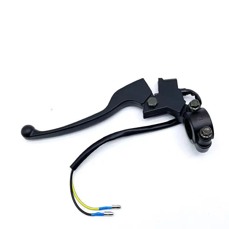 Aluminium alloy brake handle assembly with 22mm thick grip and power cutoff switch wiring