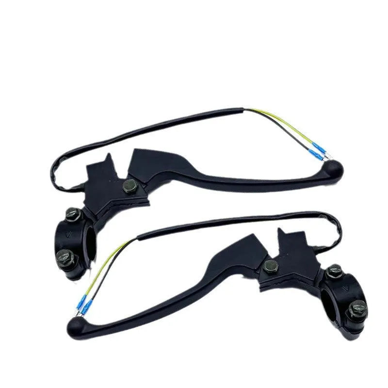 Aluminium alloy brake handle assembly with 22mm thick grip and power cutoff switch wiring