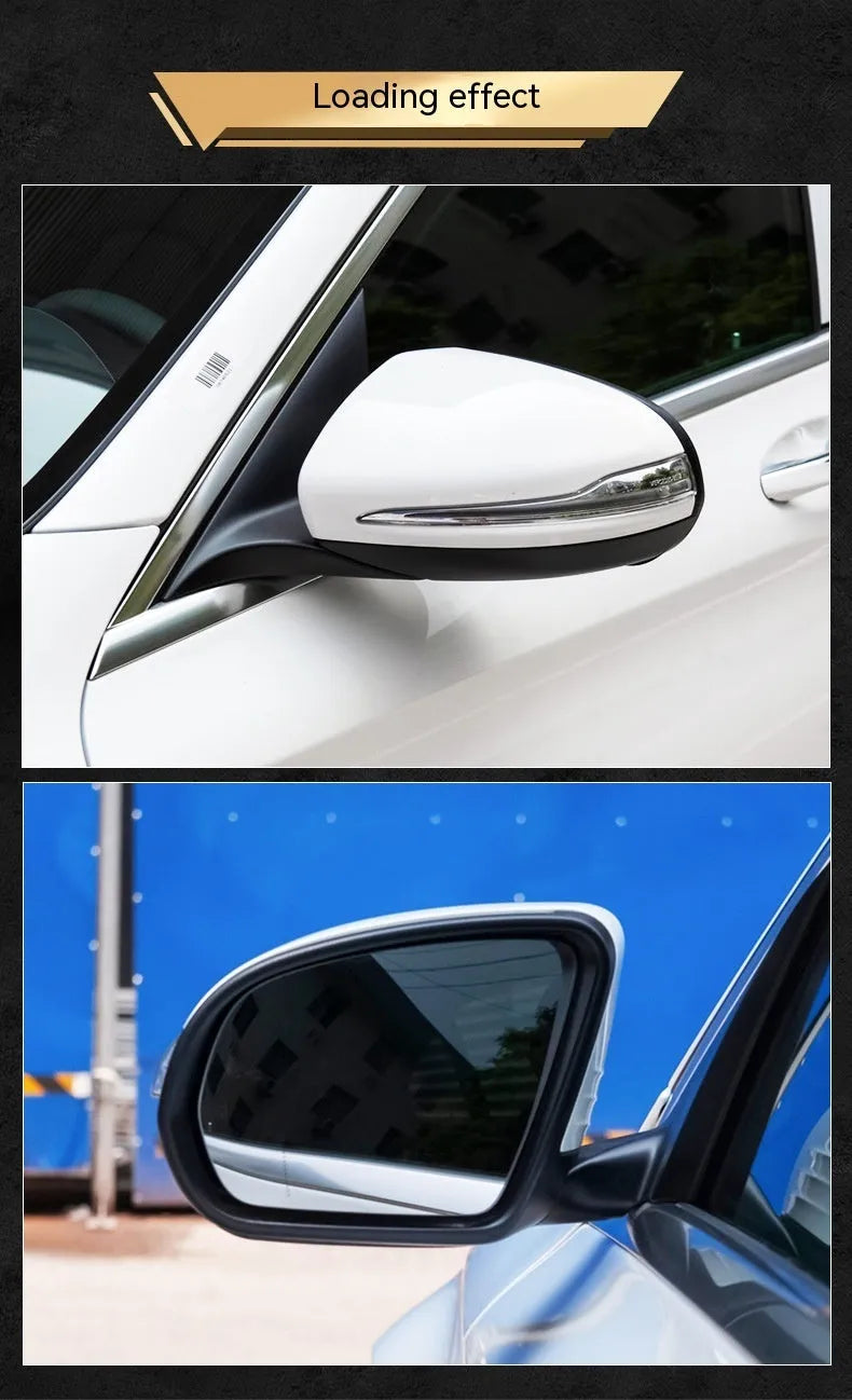 Mercedes-Benz W205 rearview mirror assembly with ABS housing for heated folding systems