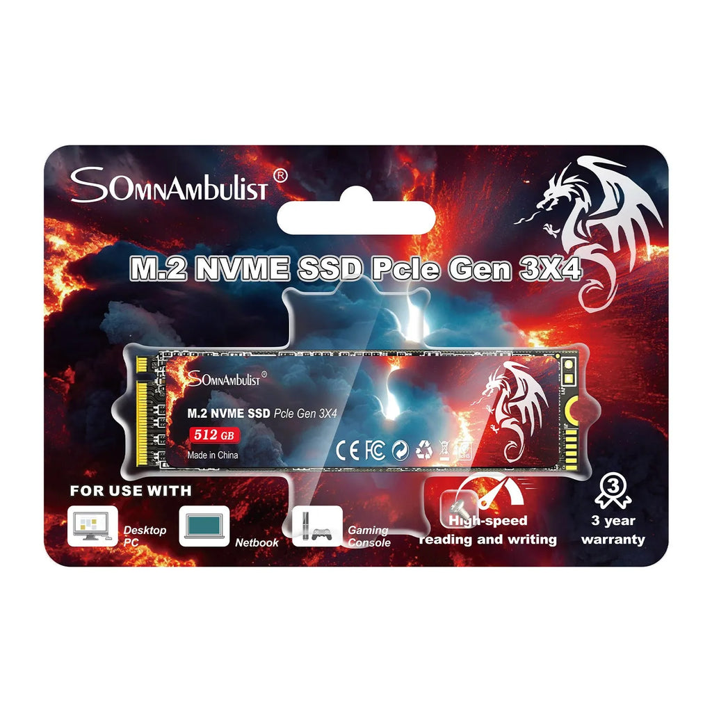 M.2 solid state drive for desktop computers with PCIe 3.0 interface and multiple capacity options