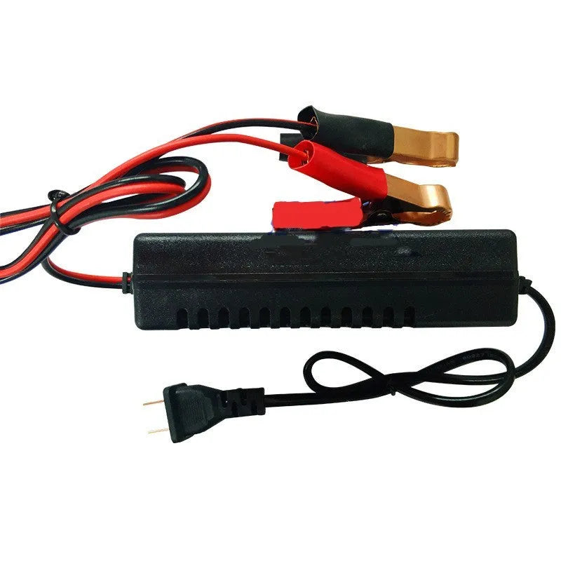 12V 3A battery charger for motorcycle, car, and electric vehicle lead acid batteries with dual-standard model options