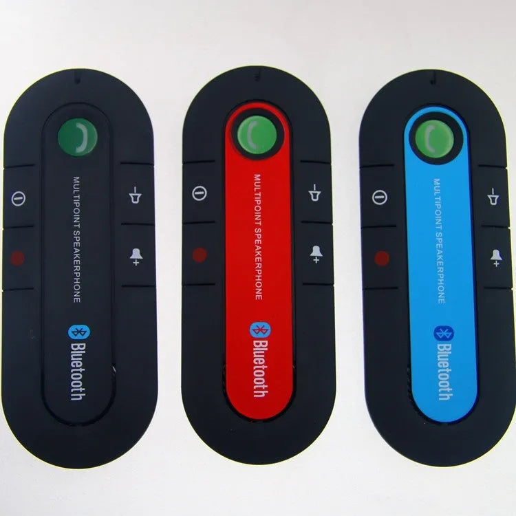 Vehicle Bluetooth handsfree unit with car charger and mounting clip in choice of colours