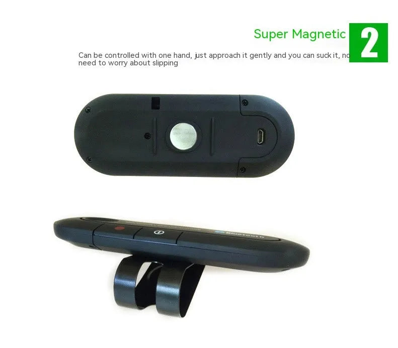 Vehicle Bluetooth handsfree unit with car charger and mounting clip in choice of colours