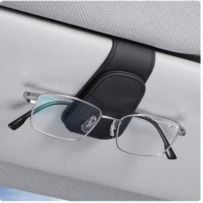 Universal car sunglasses holder with clip for sun visor attachment in four colour options