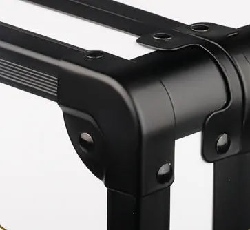 PVC hair tools storage suitcase organiser box in black, white, or gold colour, showing 55cm length.