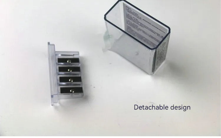 Four-hole plastic geometric pencil sharpener with screwdriver tool, from a 288-piece bulk pack.