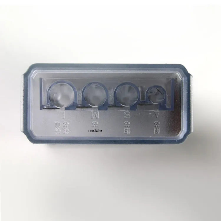 Four-hole plastic geometric pencil sharpener with screwdriver tool, from a 288-piece bulk pack.