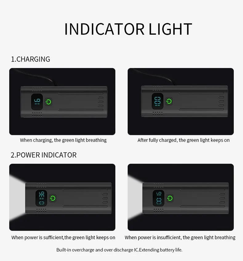 Black KX12DF digital bicycle headlight with display screen mounted on 360-degree quick-release bracket.