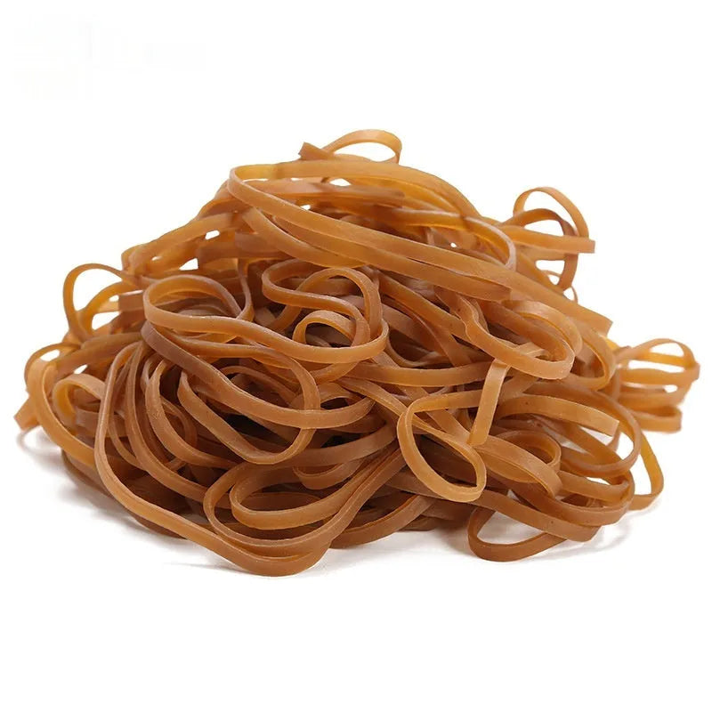 Natural rubber circular elastic bands in bulk 500g bag for craft and organisation