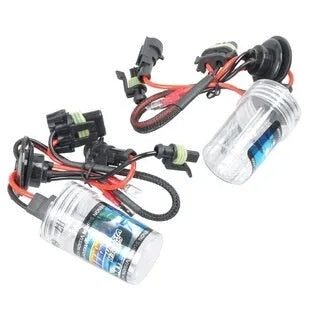 Automotive xenon bulb accessories H1 H7 H11 shown in 4300K, 6000K, and 8000K colour temperatures.