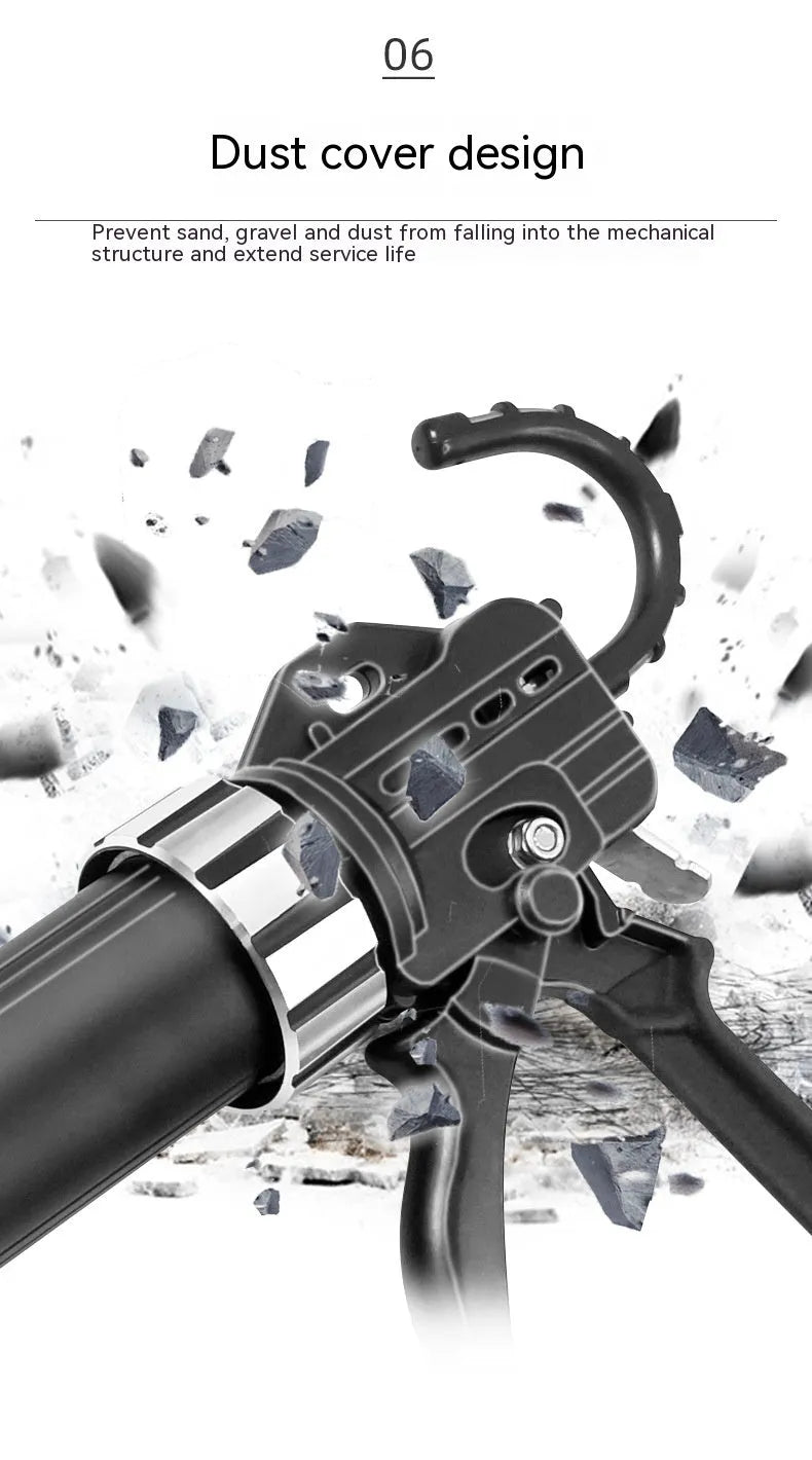13 bearing automatic adhesive breaking glass glue gun with aluminium alloy body
