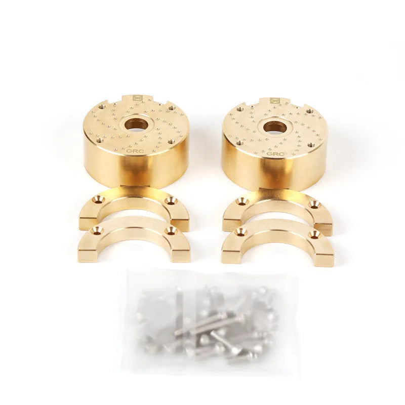 Brass gearbox cover accessory for toy axle door side installation