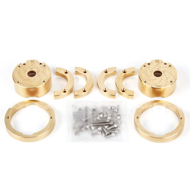 Brass gearbox cover accessory for toy axle door side installation