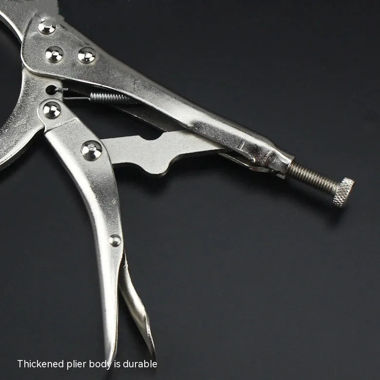 45 steel adjustable oil filter wrench showing clamp mechanism and 50-110mm range markings