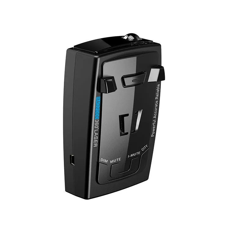 Laser velocimeter for car speed measurement with compact 103mm x 65mm x 28mm dimensions