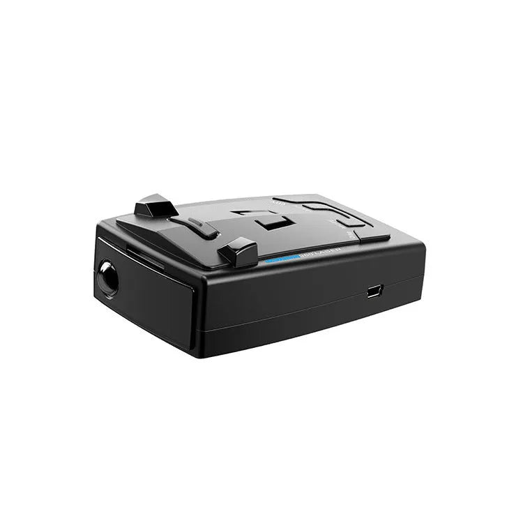 Laser velocimeter for car speed measurement with compact 103mm x 65mm x 28mm dimensions