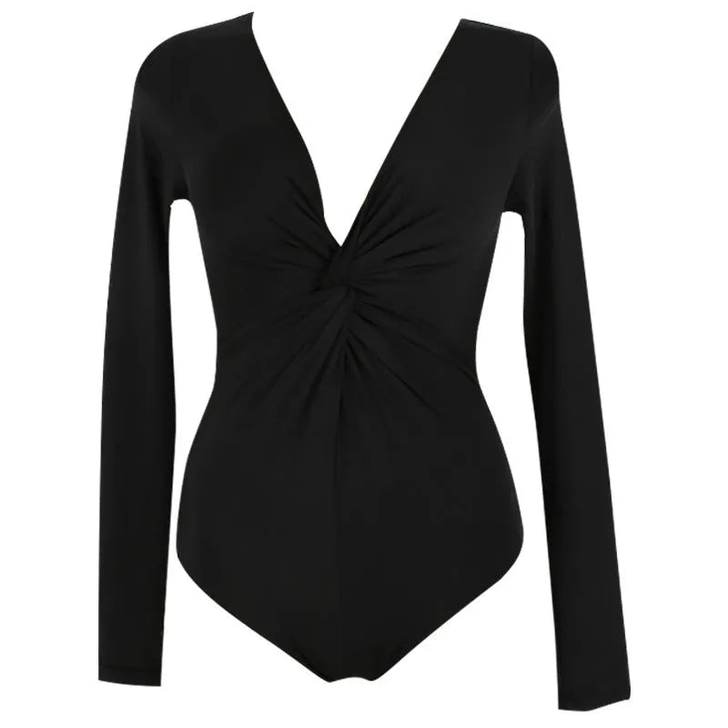 Black women's one-piece swimsuit made of nylon on a mannequin.