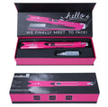 Mini steam splint spray hair straightener and curler in champagne, purple, or rose red colour