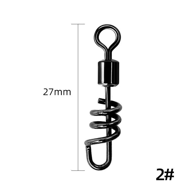 Stainless steel fishing swivel connector with 8-shaped rings in multiple sizes