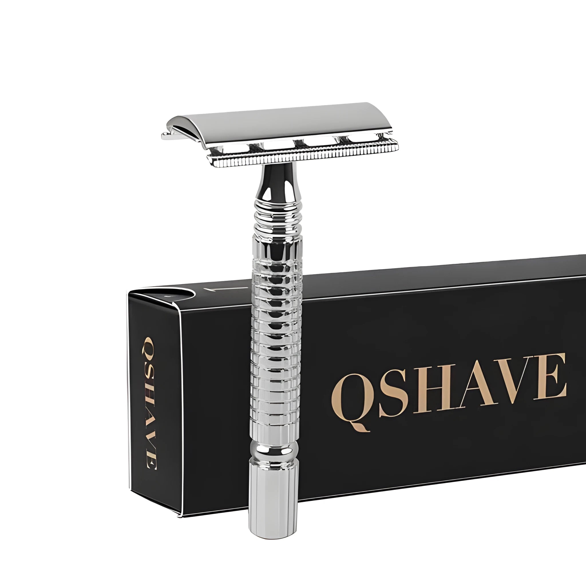 Double edged safety razor shaving kit with storage box and blade